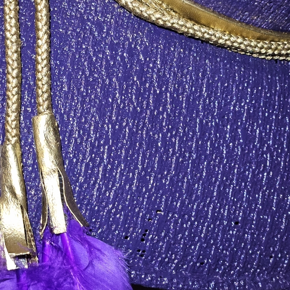 "The Purple Cowboy"Omega Men EditionPurple Men's Straw Cowboy hat with gold - Picture 11 of 12